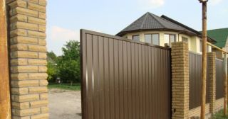 Купить откатные ворота из профнастила Воскресенск, цена от 1758 руб.